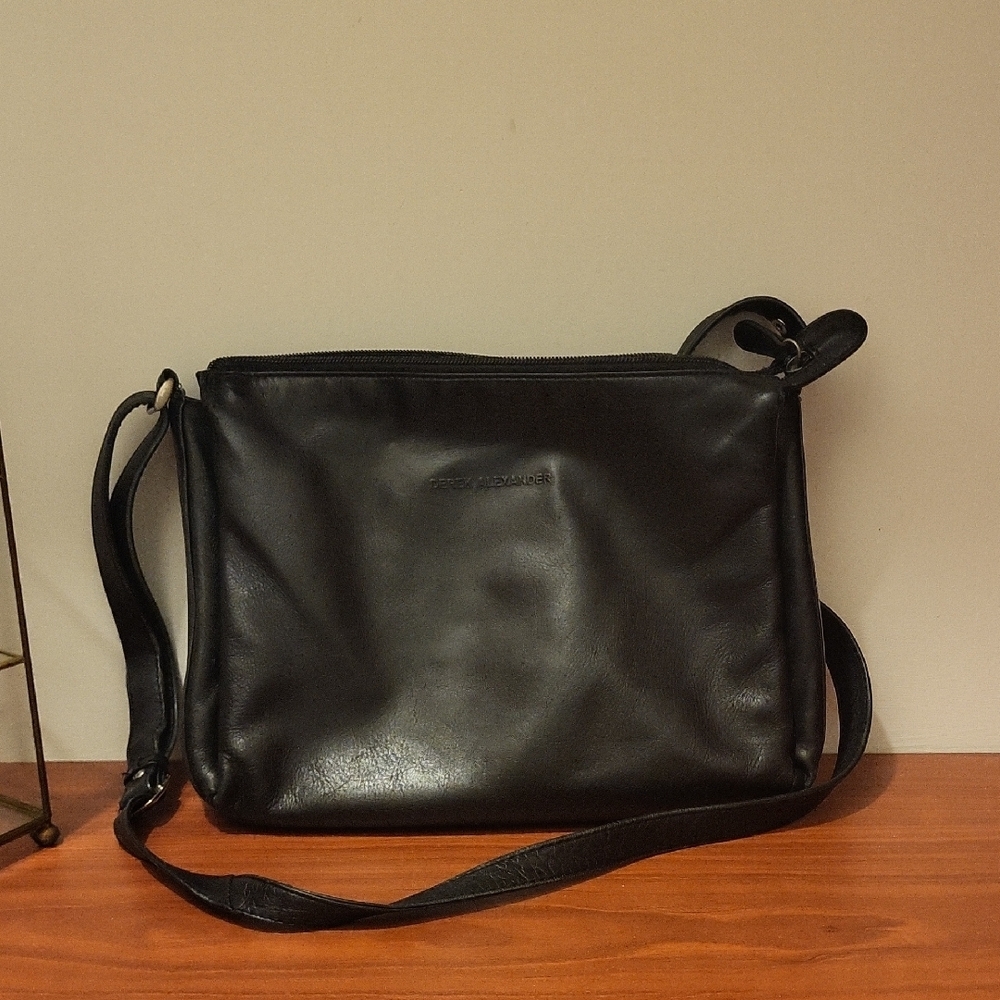 Black Leather Crossbody Bag